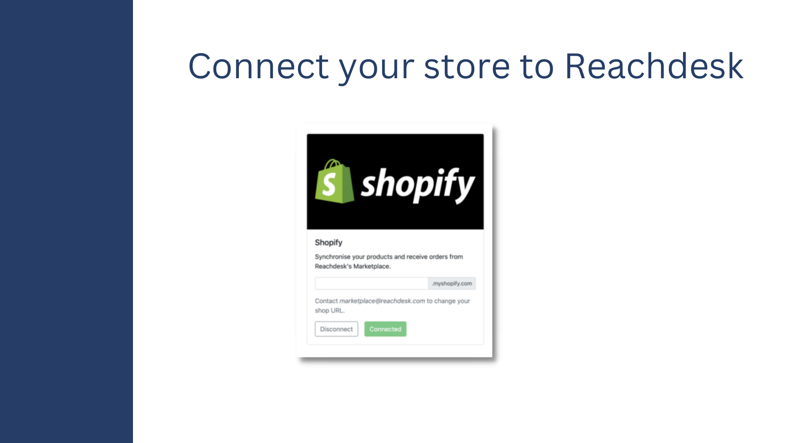 Connect your store to Reachdesk