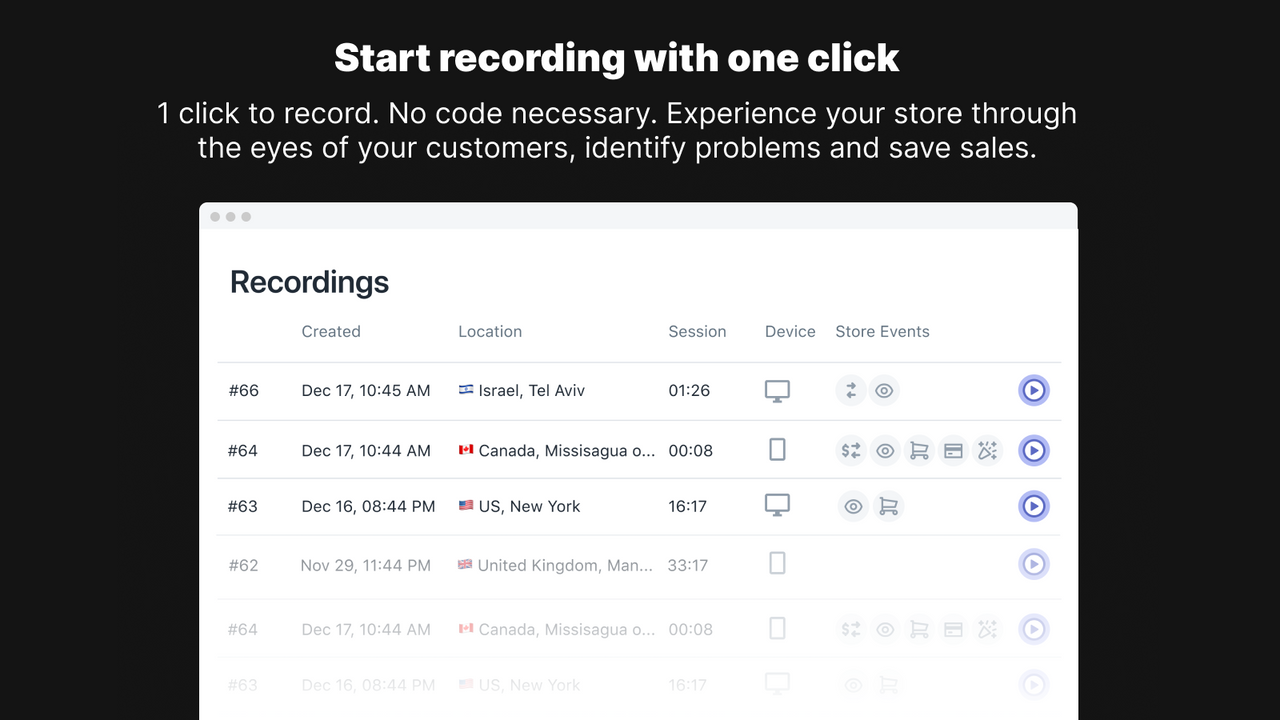 client recordings, recorder, visitor replays, better replay