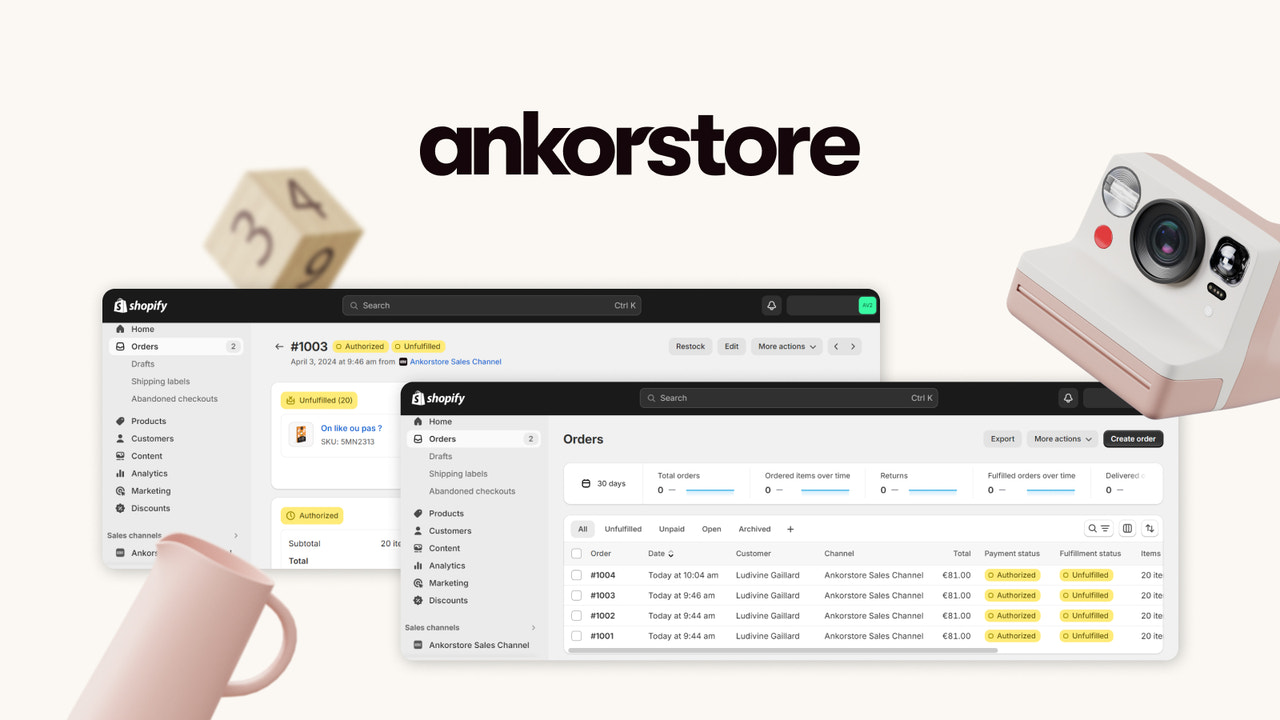 Verbind Ankorstore met Shopify en automatiseer uw workflows