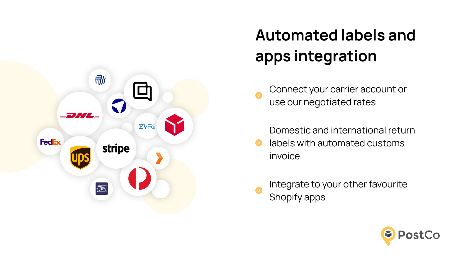 Etiquetas automatizadas e integraciones de aplicaciones