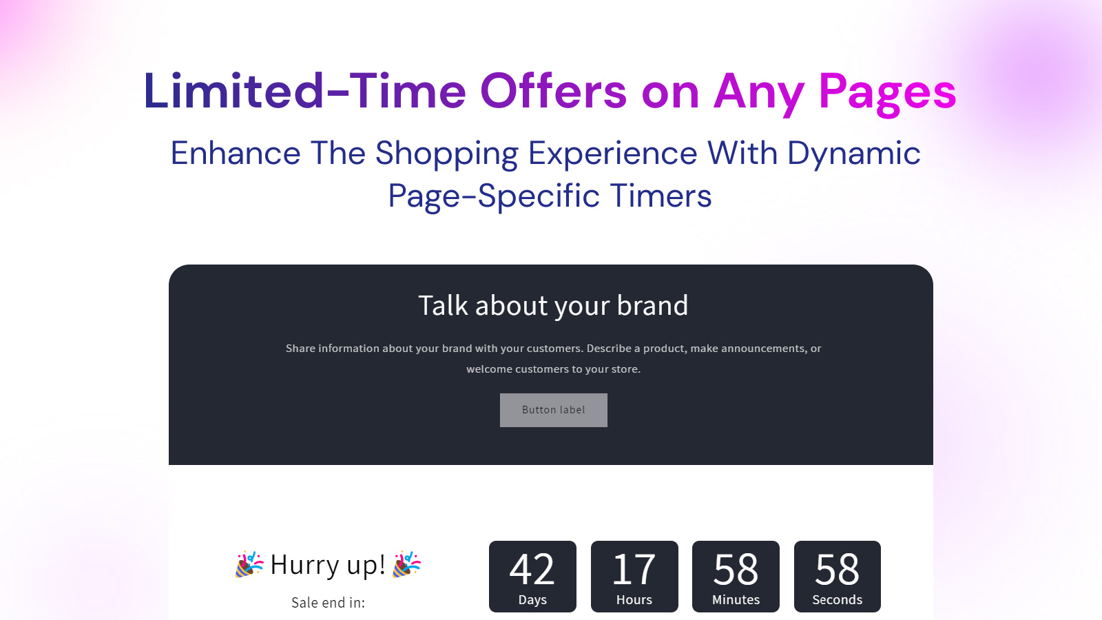 Highlight Limited-Time Offers on Any Pages