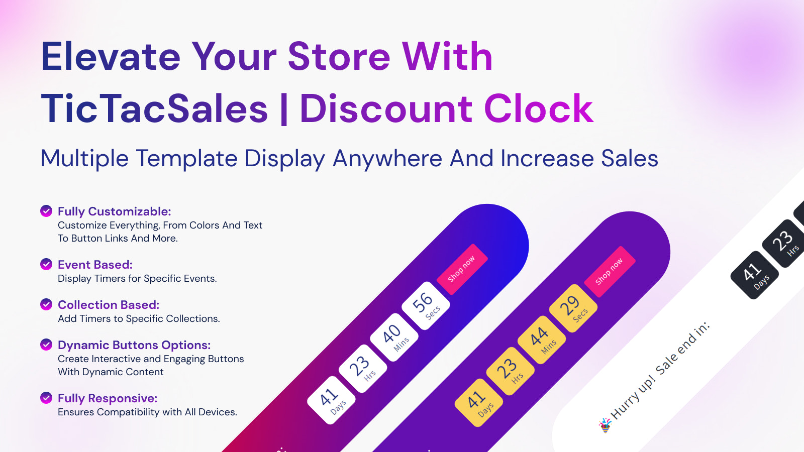 Eleva Tu Tienda Con TicTacSales | Discount Clock