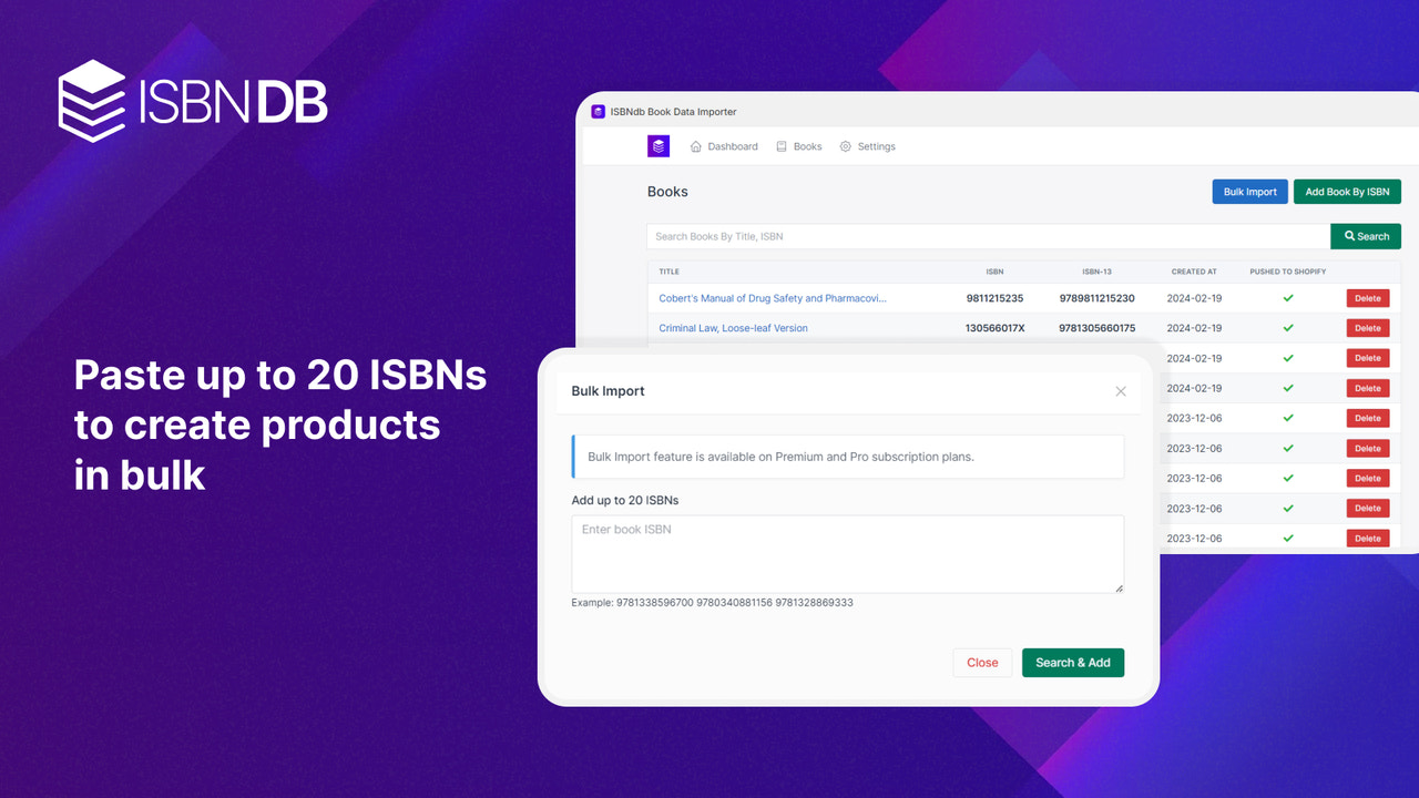 ISBNdb Book Data Importer - Create Book Products in Bulk