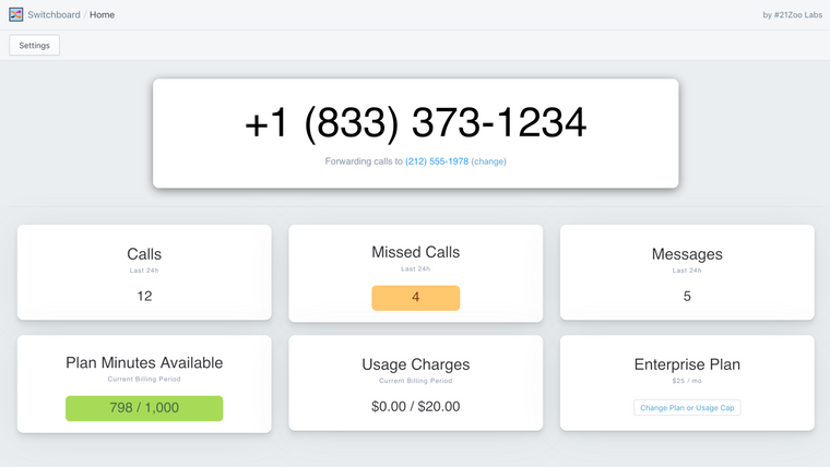 Phone Numbers & Calls ‑ SBoard Screenshot