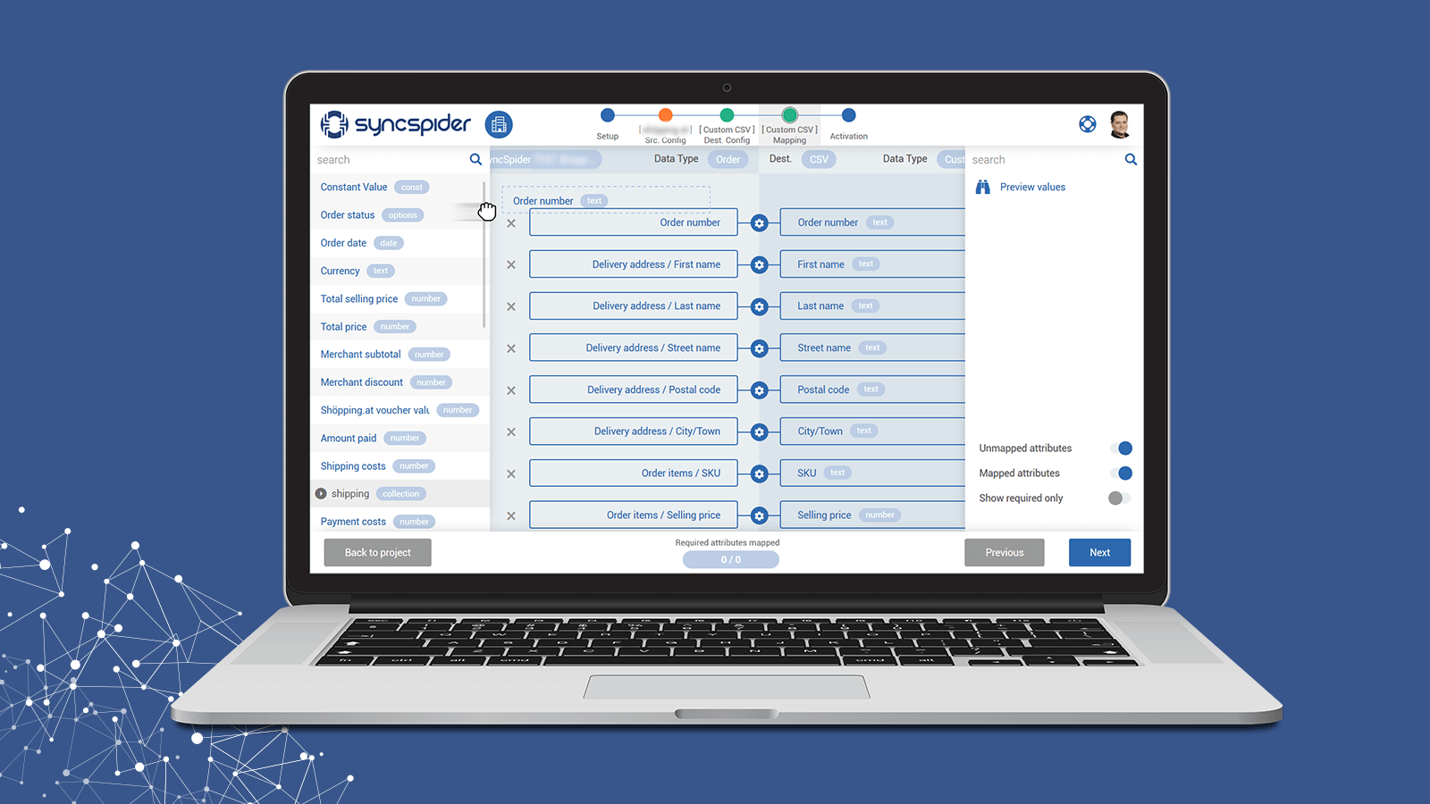 SyncSpider | Integration Screenshot