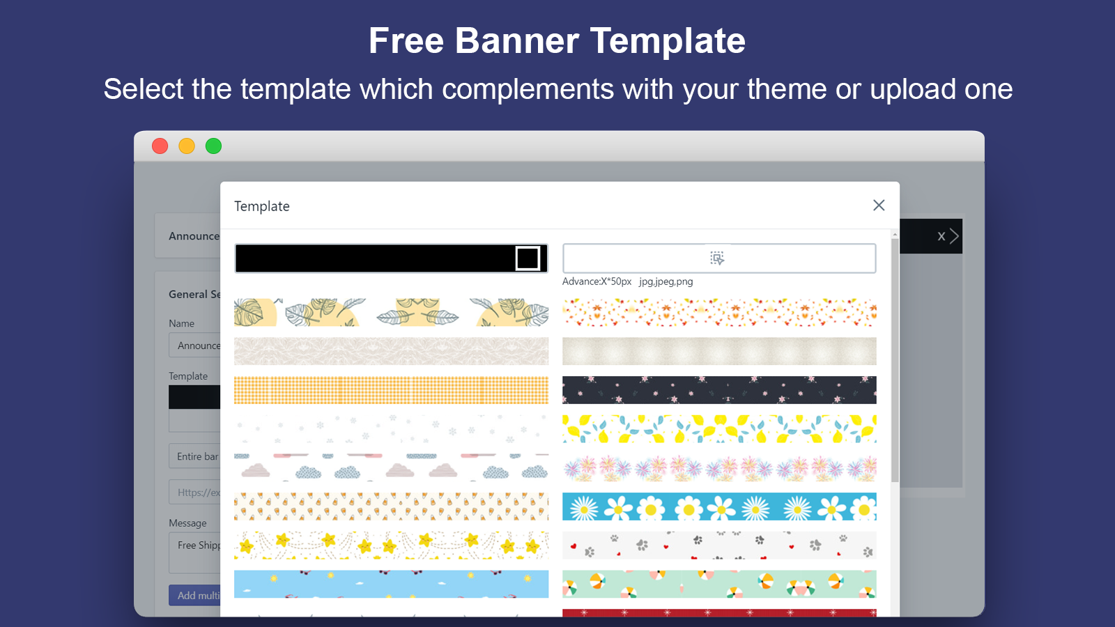 Gratis Banner Mall_Announcement Bar&GDPR Consent