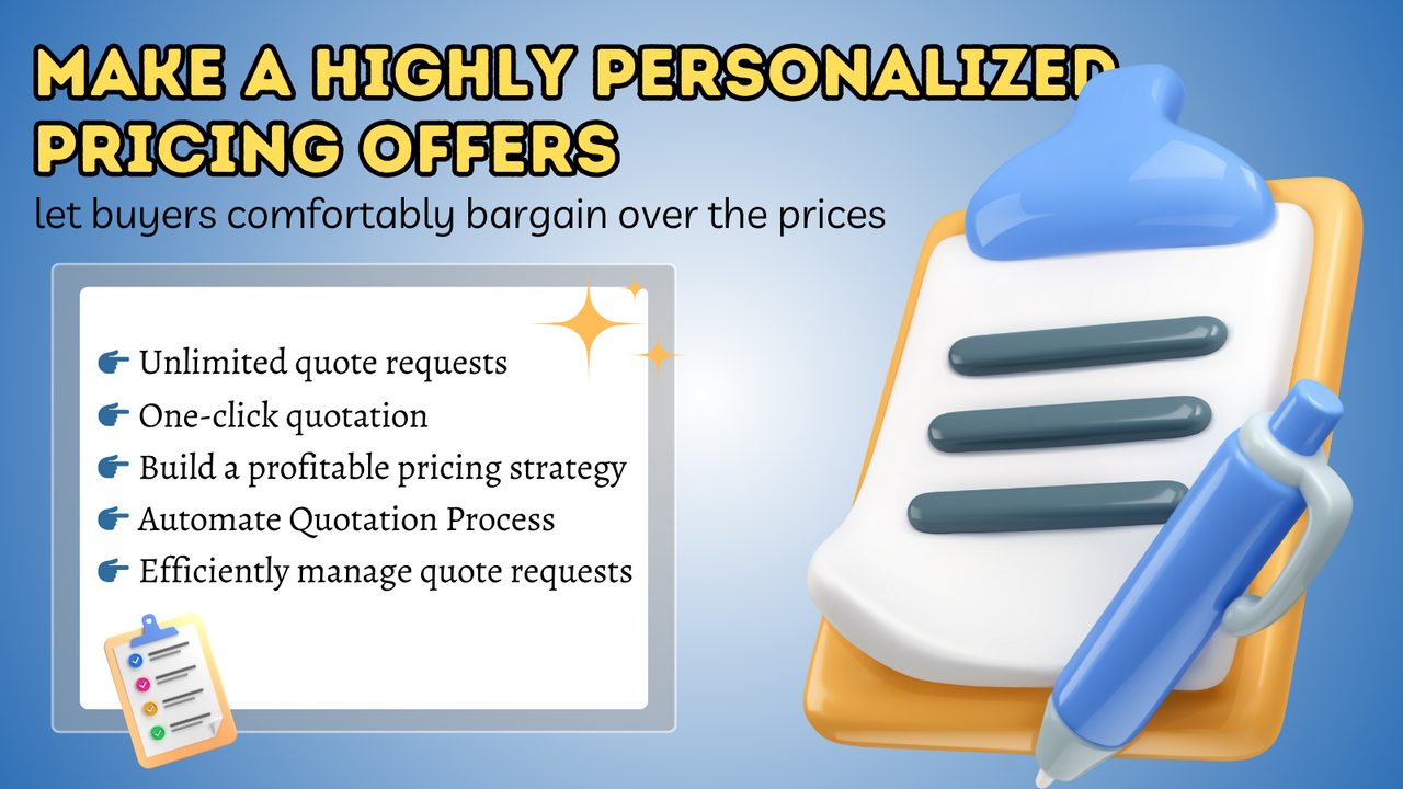 Make a highly personalised pricing offers with add to quote