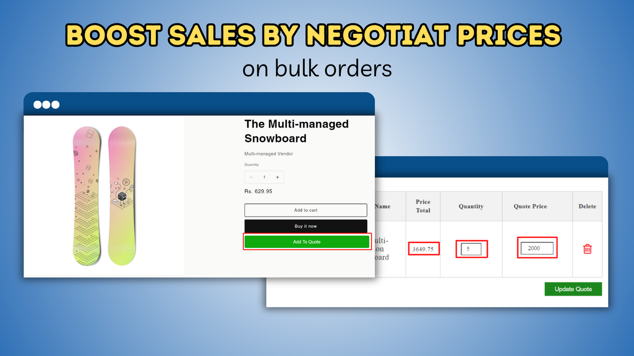 Boost Sales by negotiation prices on bulk orders