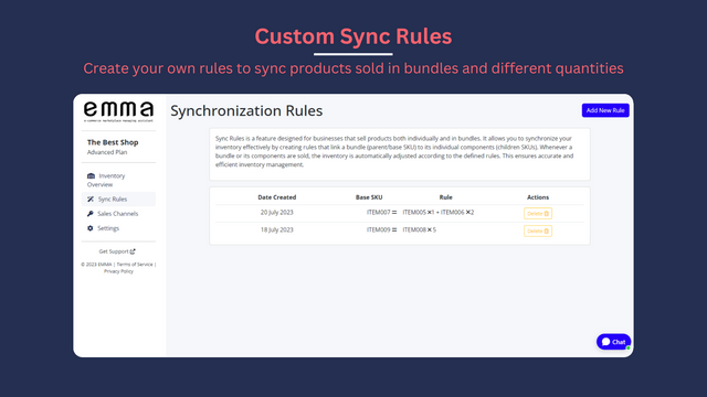 Règles de synchronisation personnalisées - Synchronisez les produits vendus en lots