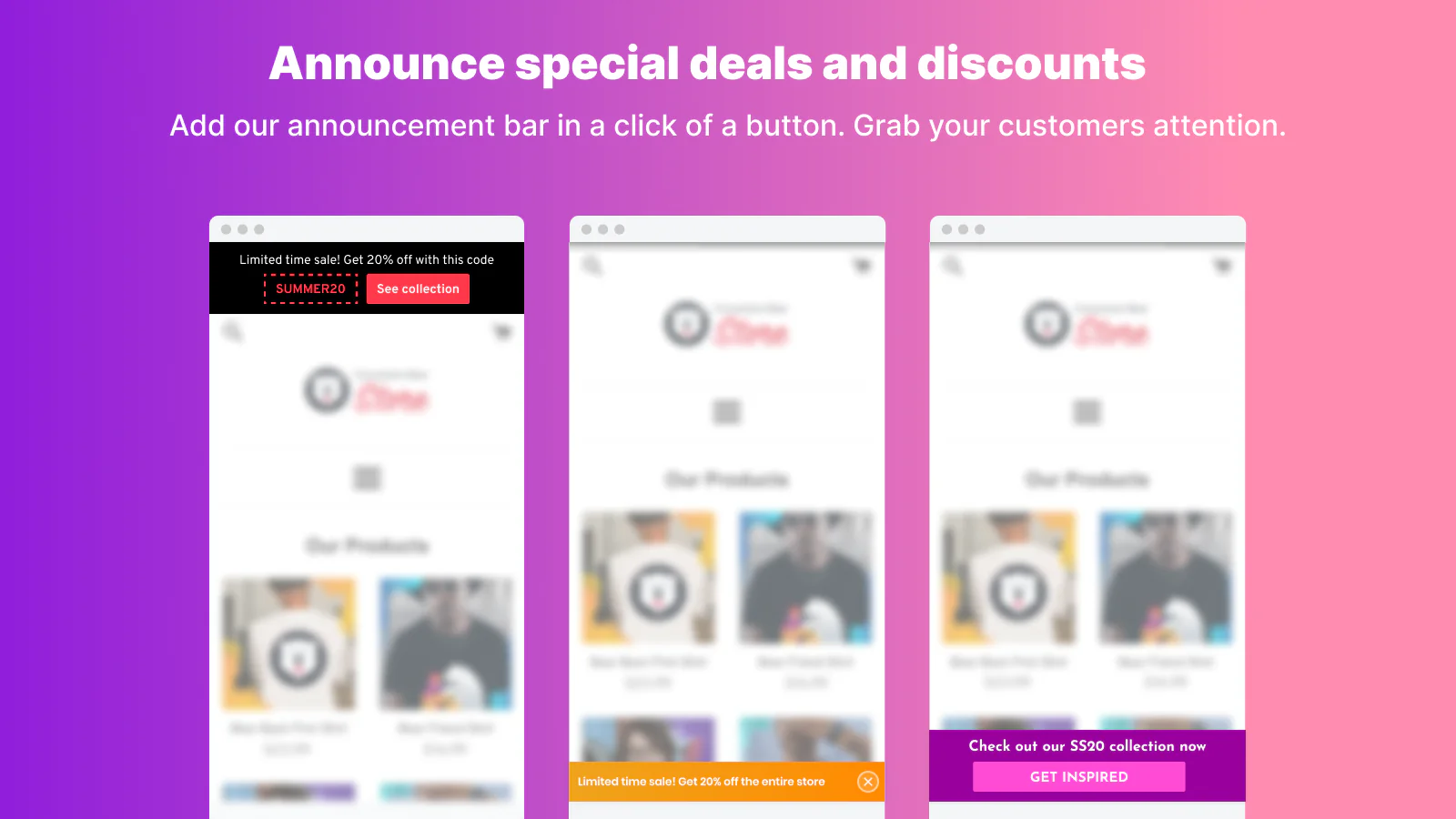 Announcement Bar by Conversion Bear Shopify App