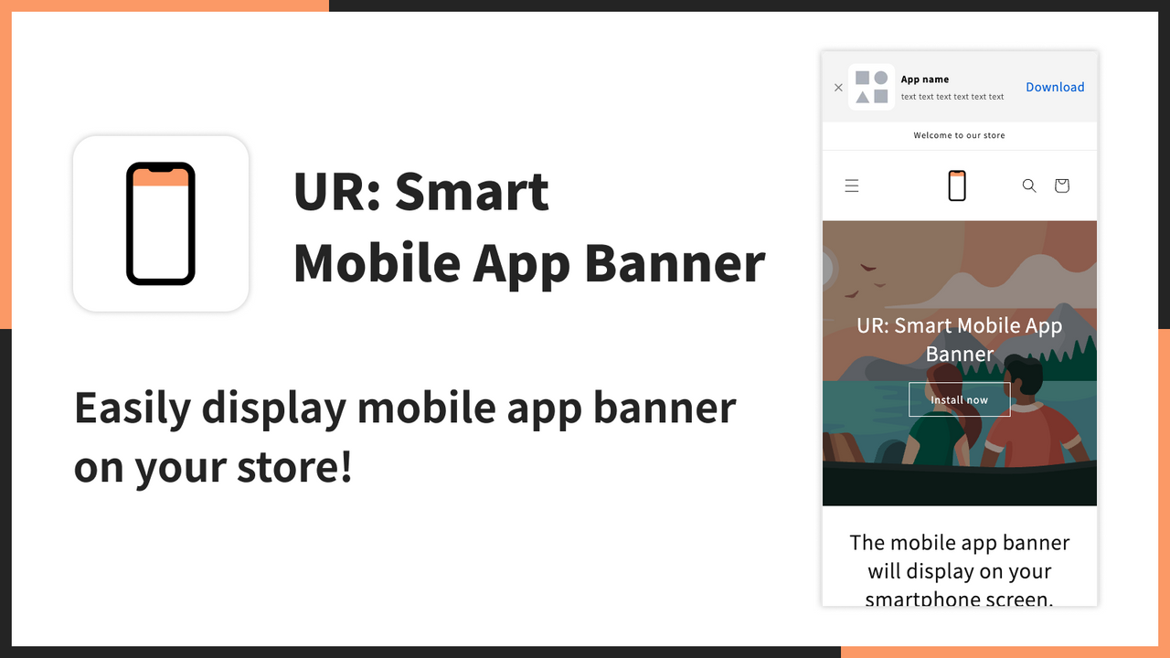 UR: Smart Mobile App Banner｜Vis nemt mobilapp banner.