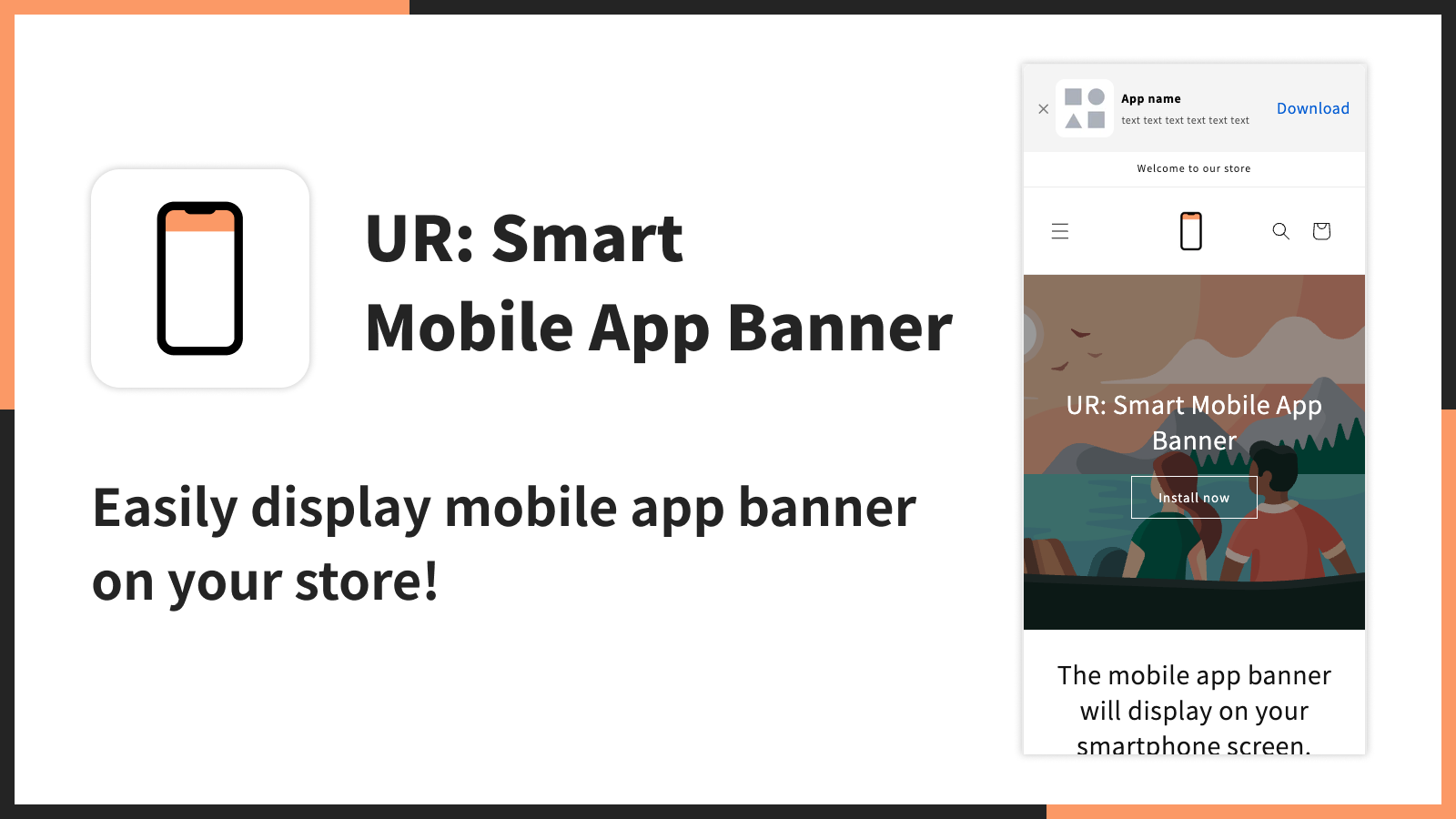 UR: Smart Mobile App Banner｜Muestra fácilmente el banner de la aplicación móvil.