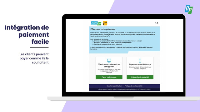 Intégration de paiement facile