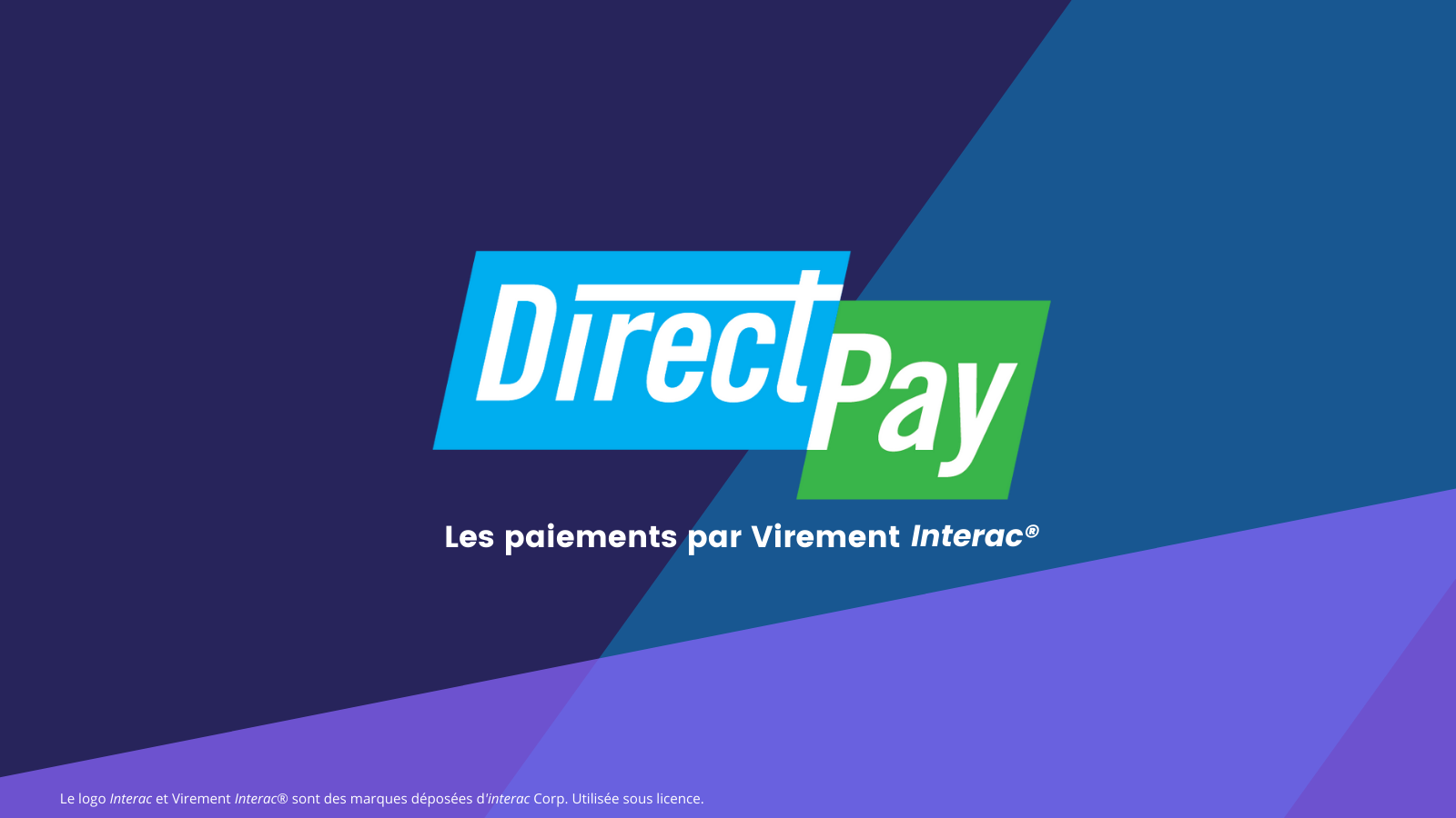 Accepter les virements Interac avec DirectPay
