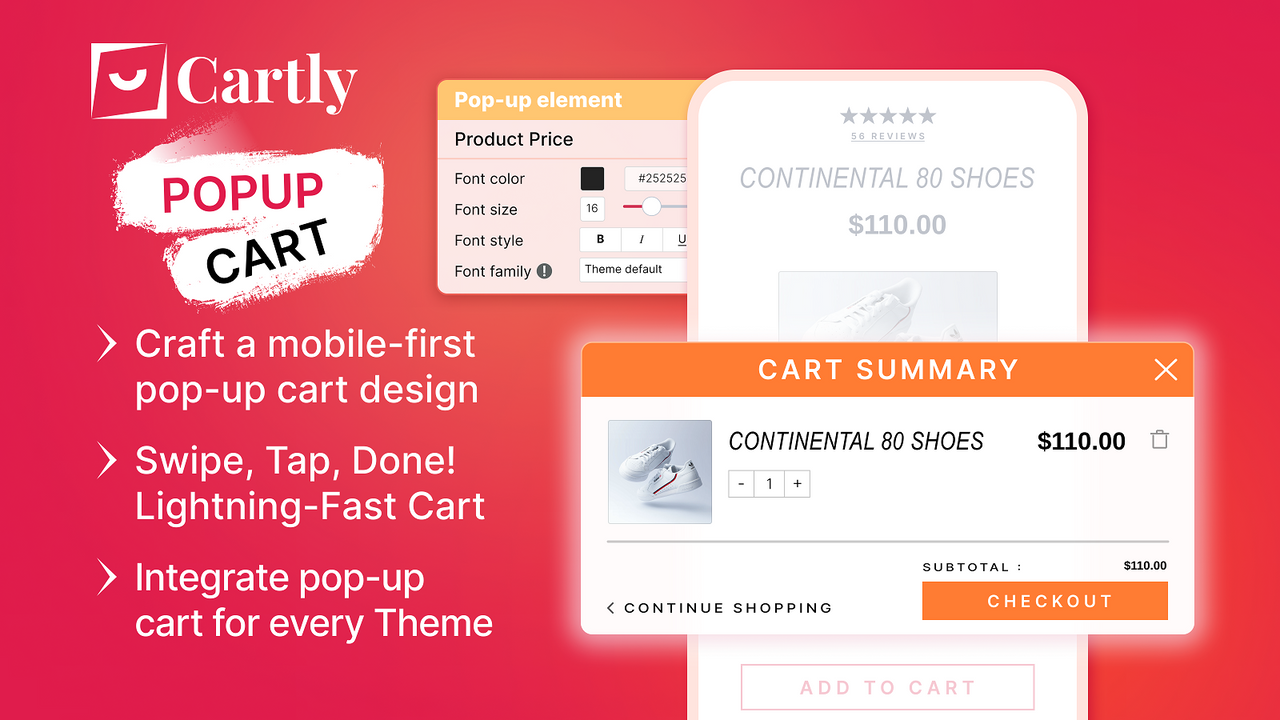 pop up cart for faster checkouts, reducing cart abandonment