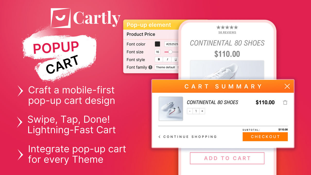 pop up cart for faster checkouts, reducing cart abandonment