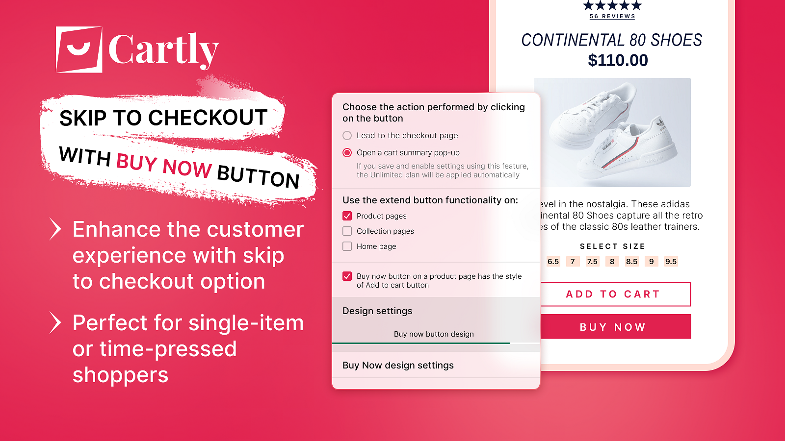 Schneller Buy Now Button mit schneller Skip to Checkout Option