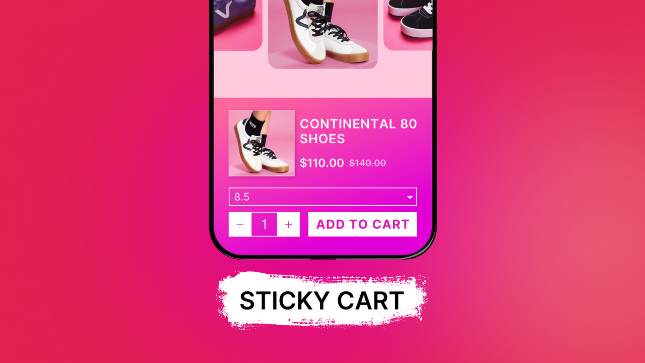 mobile-first sticky add to cart button bar