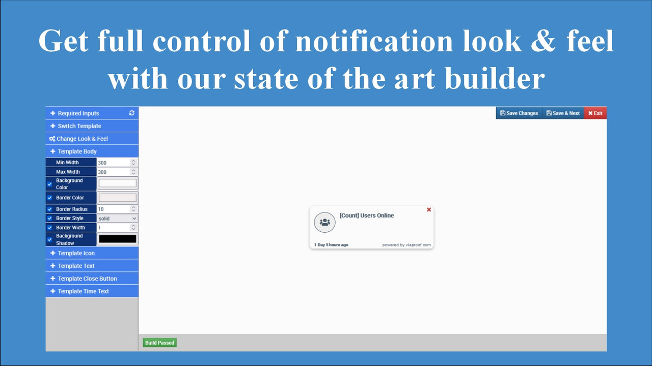 Advanced notification builder