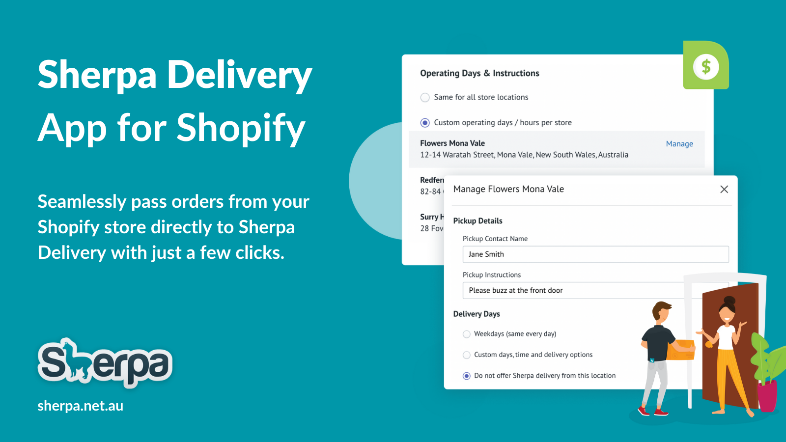 Sherpa Delivery App for Shopify.