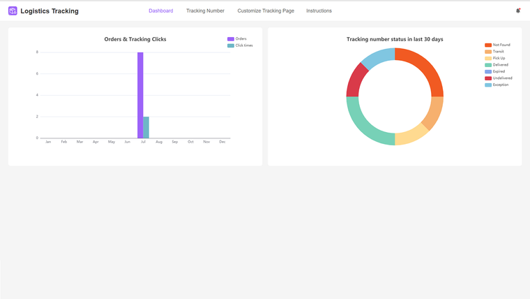 Dash Logistics Tracking Screenshot