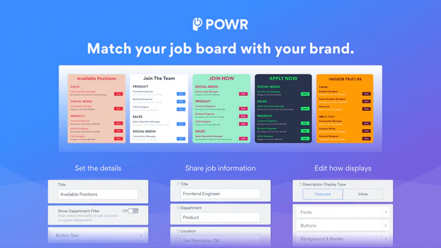 Match your job board to your brand