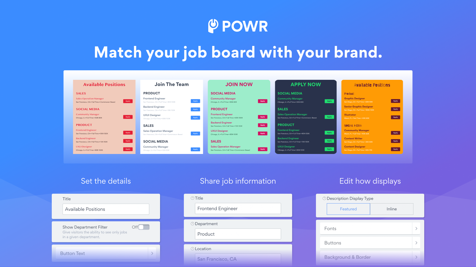 POWR: Job Posting Careers Page Screenshot