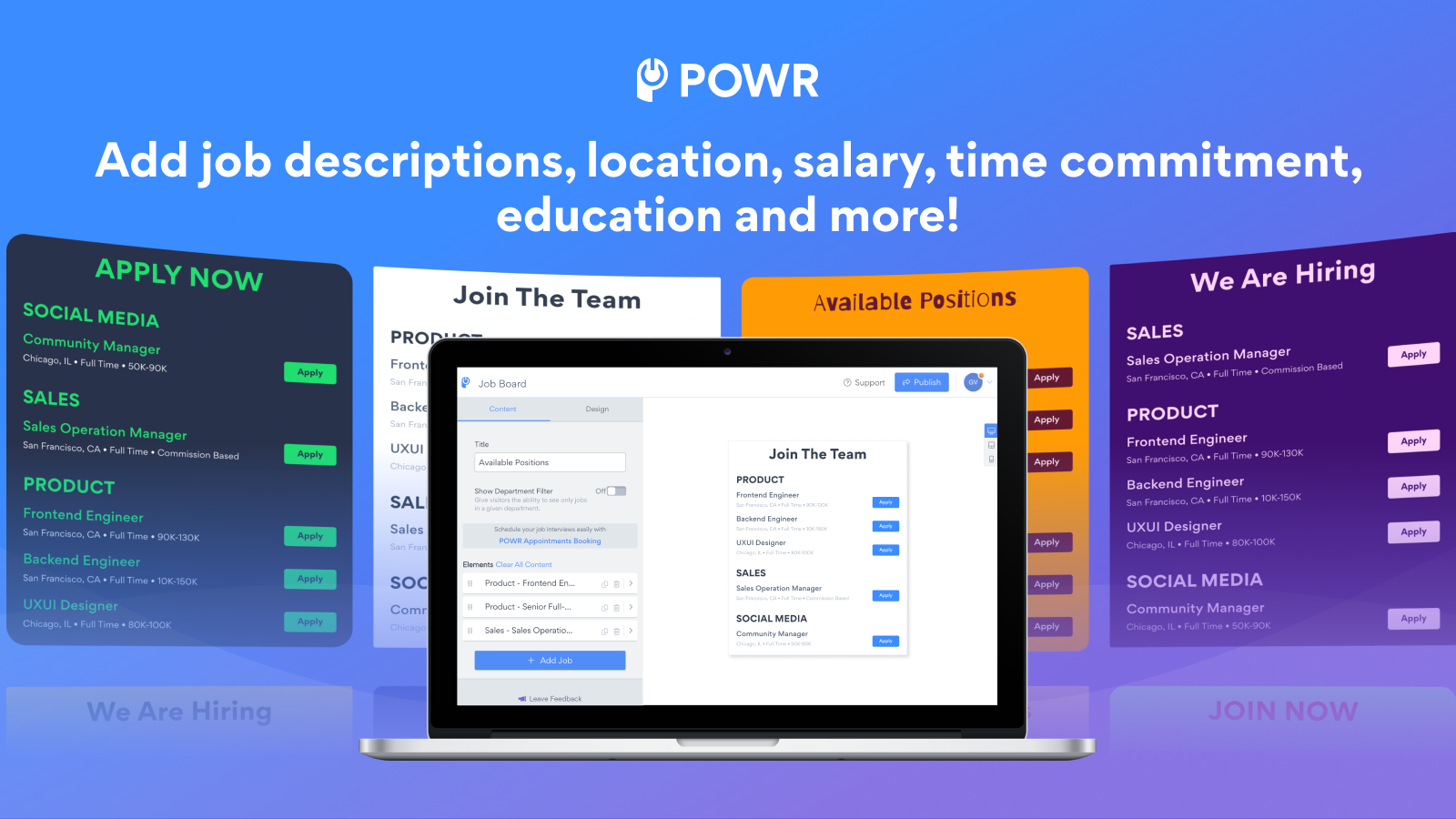 POWR: Job Posting Careers Page Screenshot