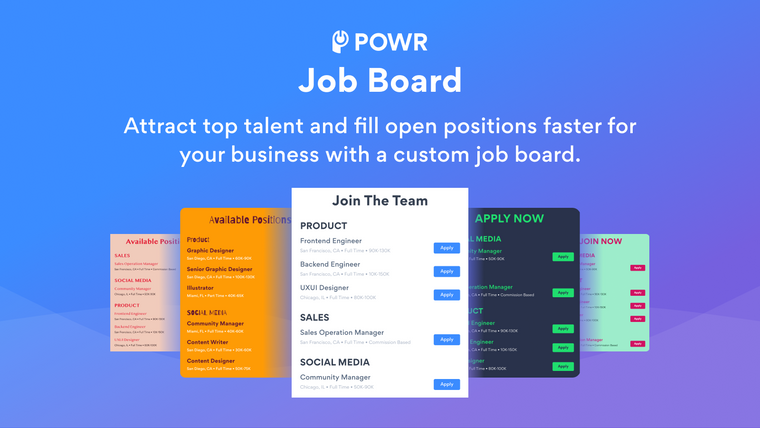 POWR: Job Posting Careers Page Screenshot