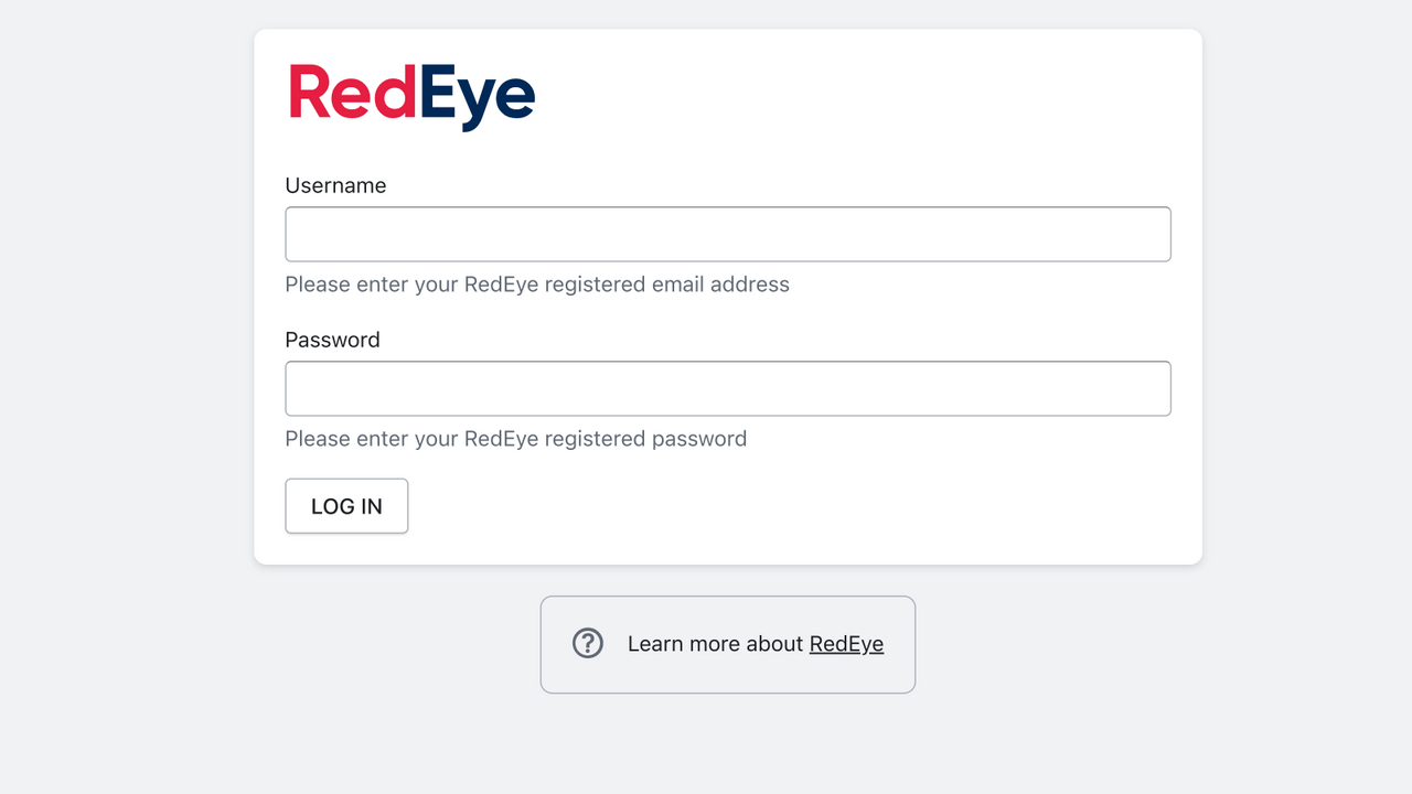 RedEye Plattform Login