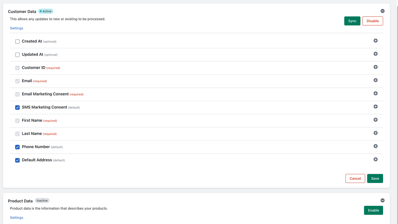 Configurações de Parâmetros do Cliente