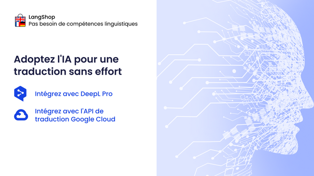 Traduction automatique Shopify : DeepL Pro, Google Translate