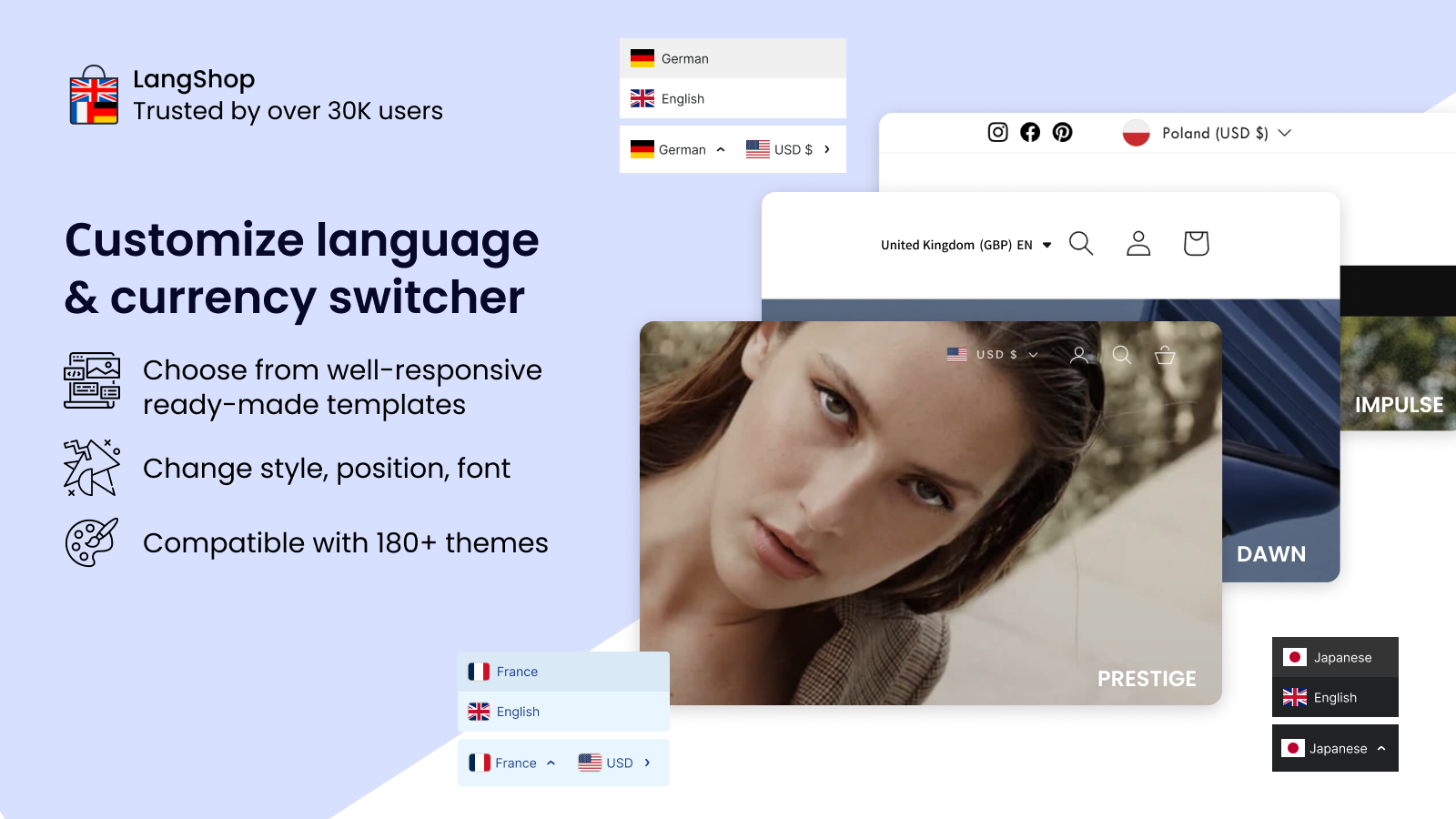 Shopify Language & Currency Switcher | Translate Store