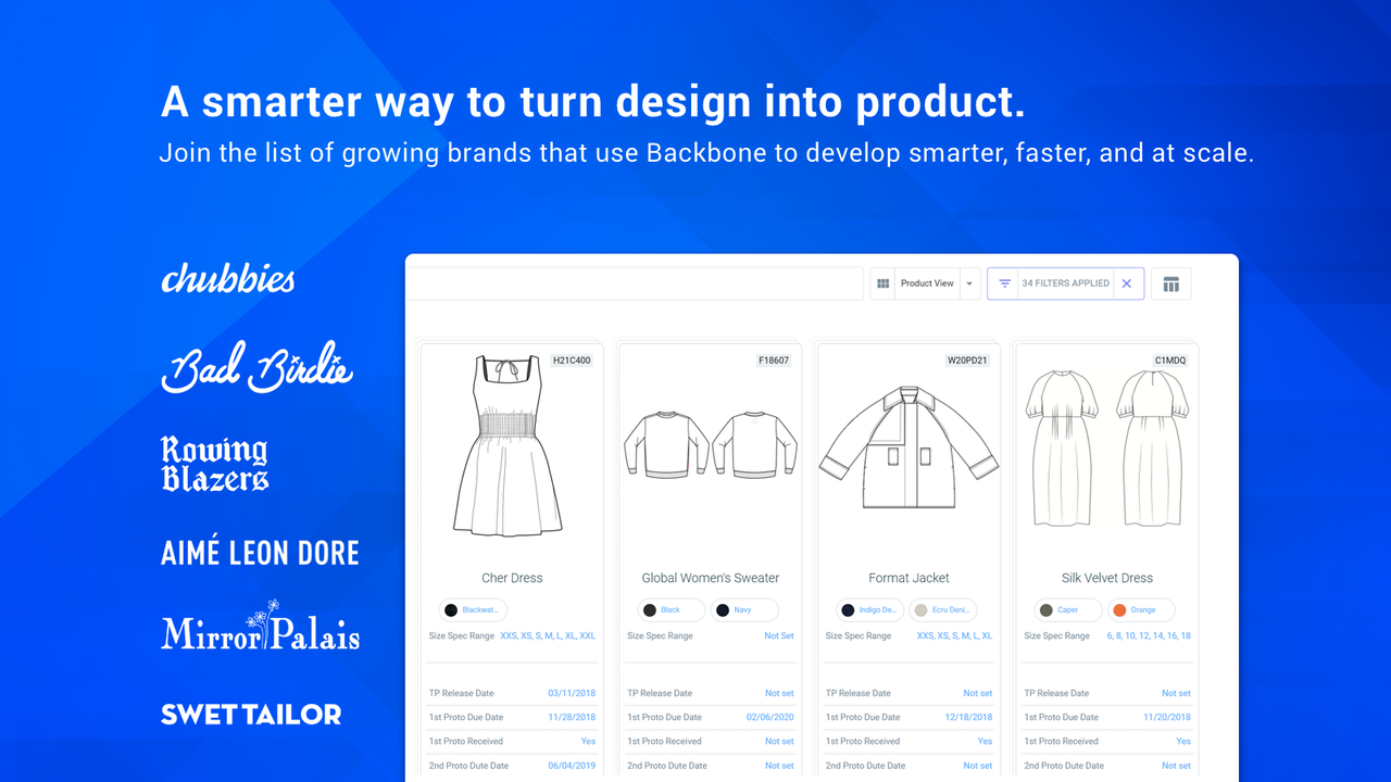 Experimente uma alternativa moderna ao tradicional software de moda PLM.