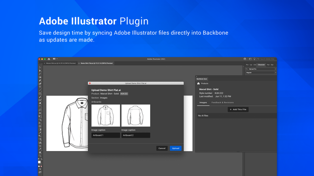 Sincronize arquivos de design e esboços do Adobe Illustrator para o Backbone.
