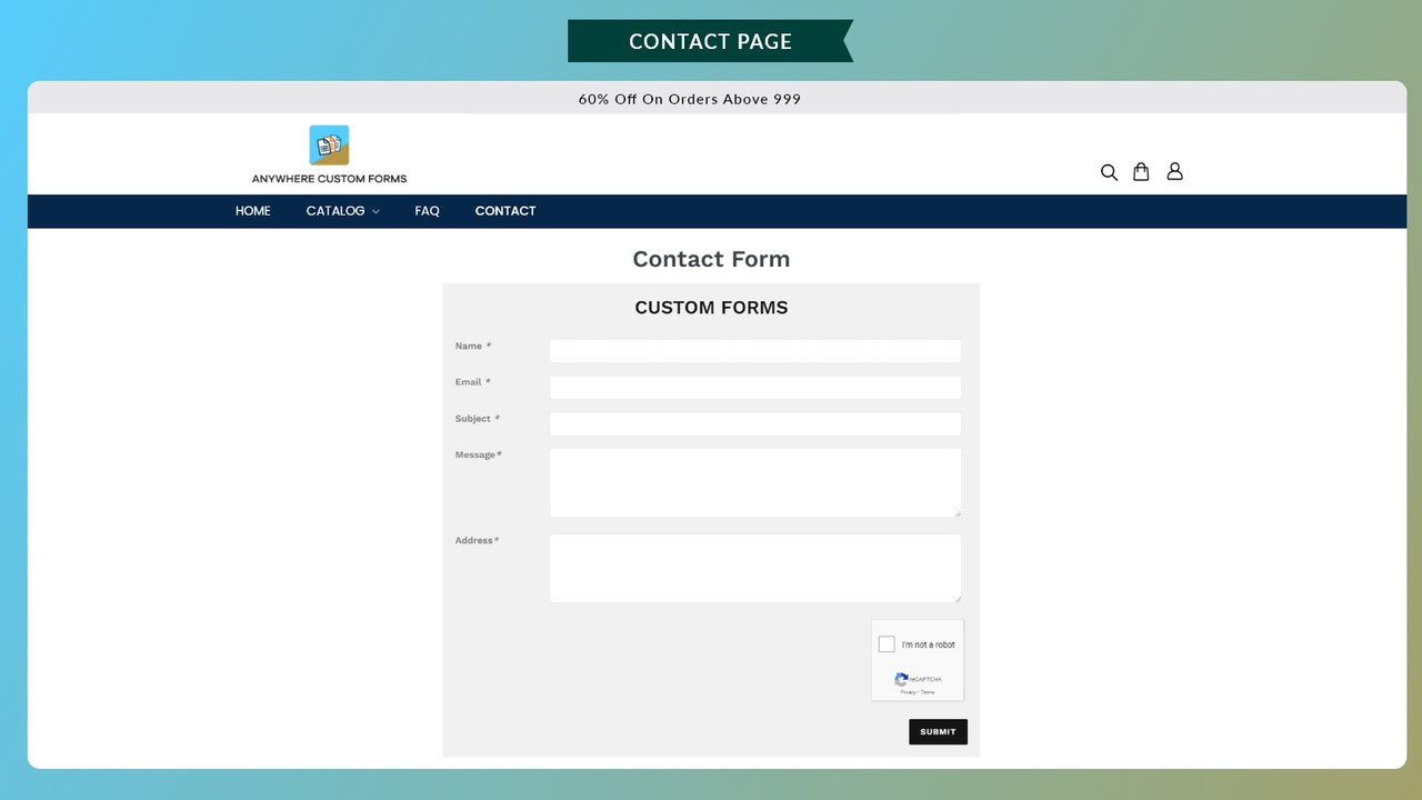 Anywhere Custom Forms Screenshot