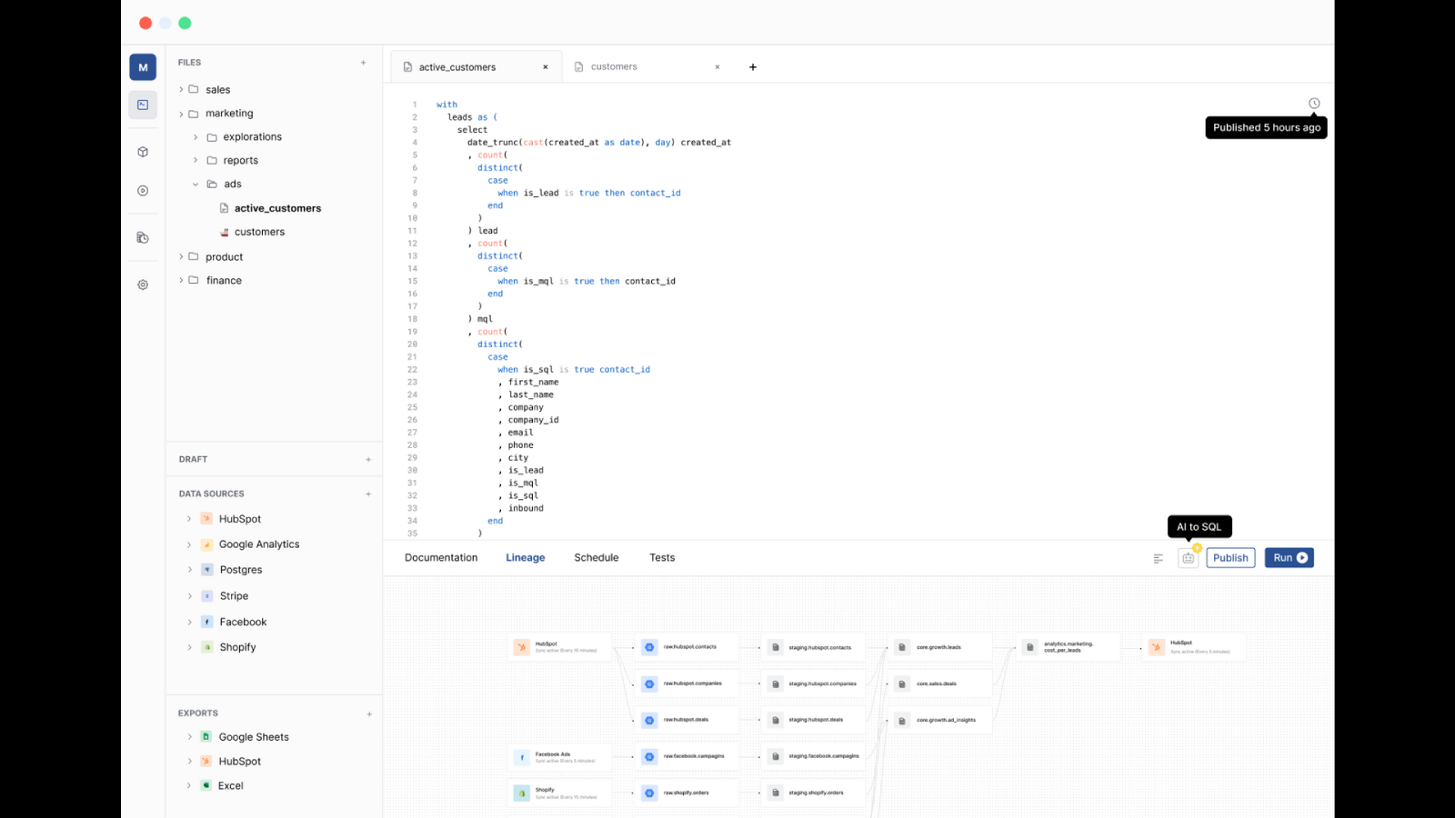 Modeller dine data