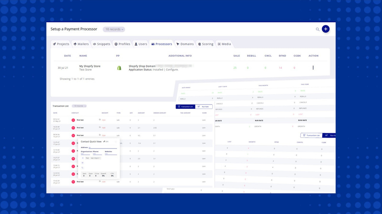 Rapport de transaction