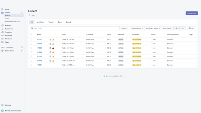 Pinwheel Fraud Tool: Fraud risk results from order.