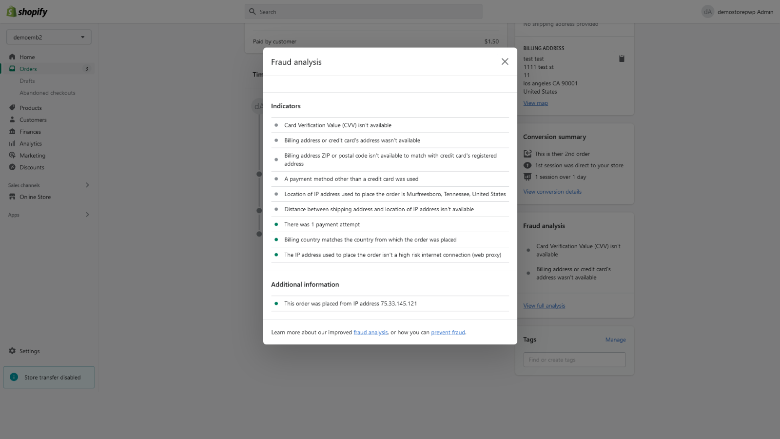 Pinwheel Svindelnoter: Opsummer svindelanalysen.