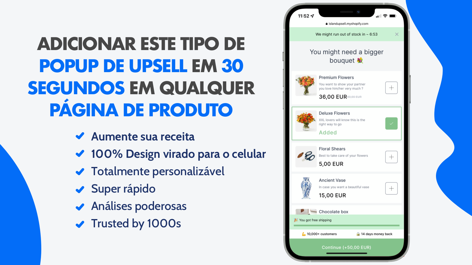 ADICIONAR ESTE TIPO DE POPUP DE UPSELL EM 30 SEGUNDOS