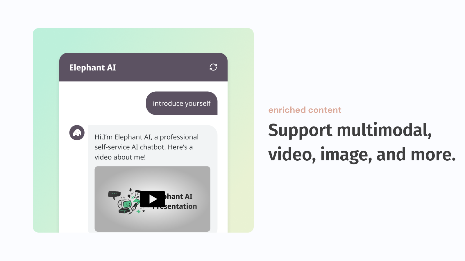 Support multimodal, video, image, and more.