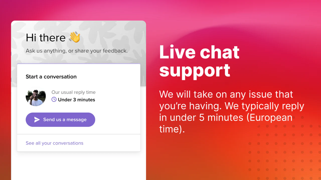 Live chat support