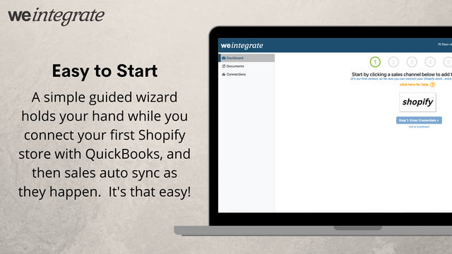 WeIntegrate Wizard Guides You Through an Easy Startup