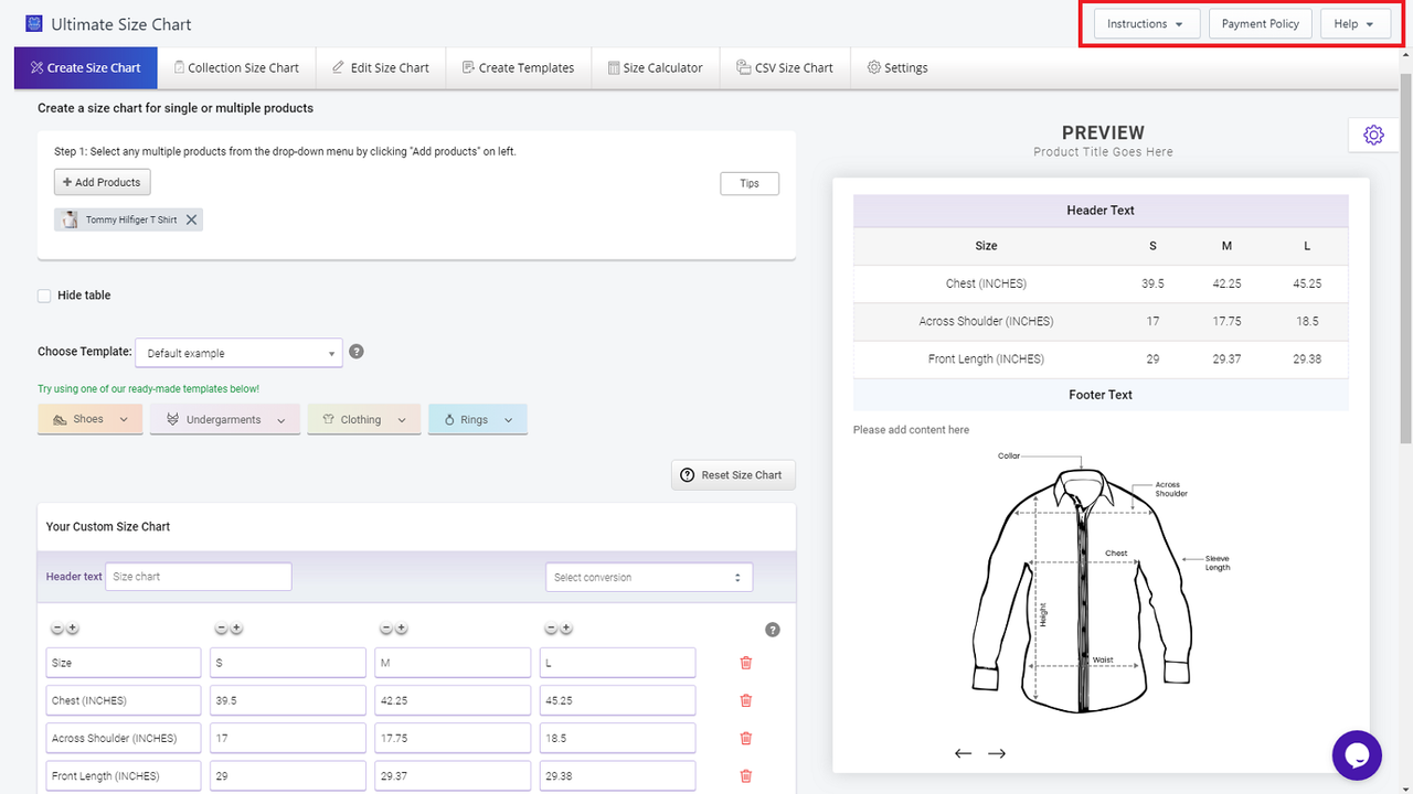 Fashion Size Guide