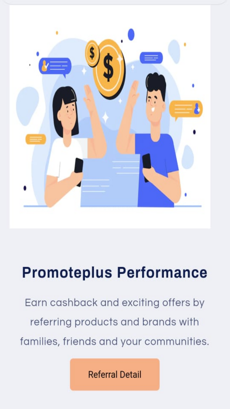 Promoteplus ‑ Referral App Screenshot