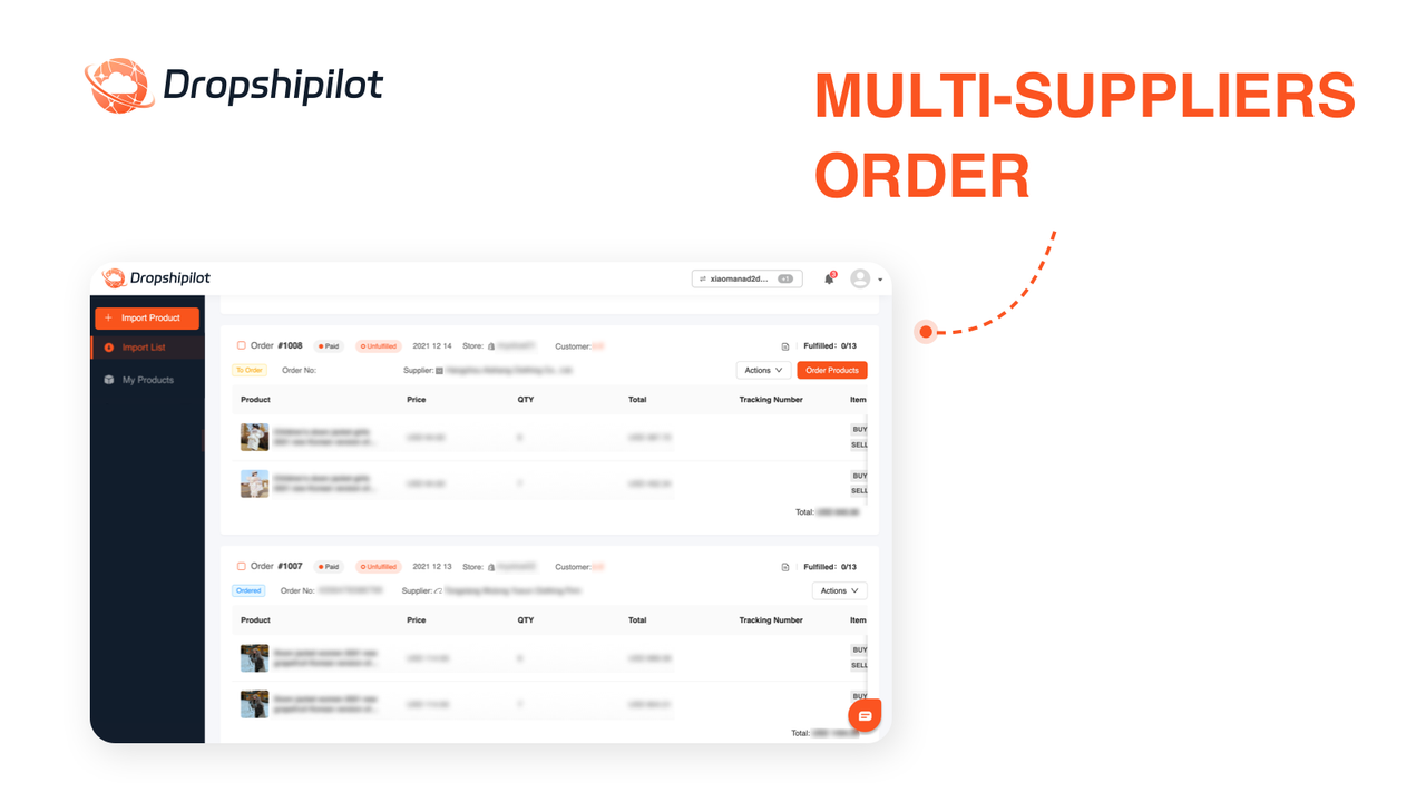 MULTI-SUPPLIERS ORDER