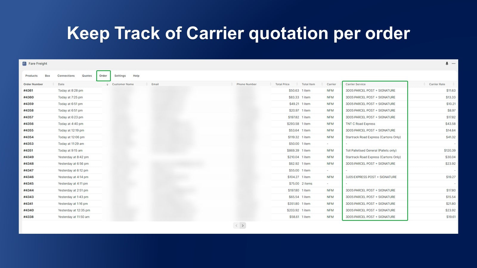 Fare Freight: Dimensions +more Screenshot