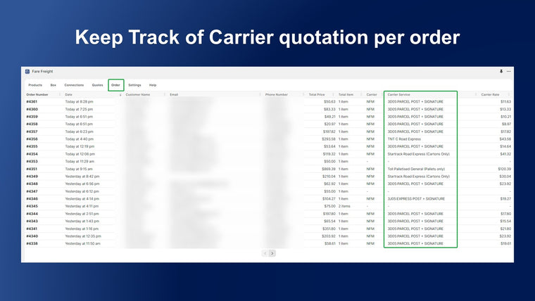 Fare Freight: Dimensions +more Screenshot