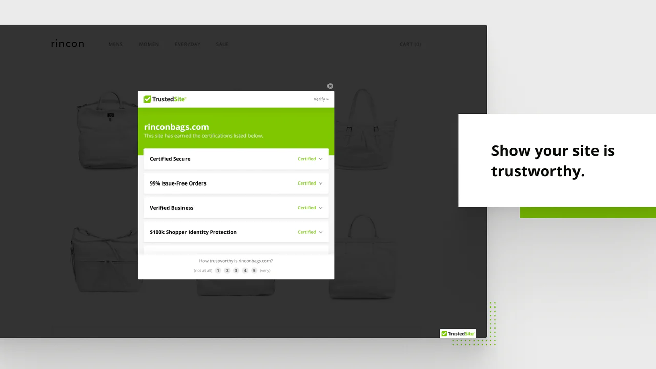 TrustedSite ‑ Trust Badges - Build trust with your visitors and increase  sales.